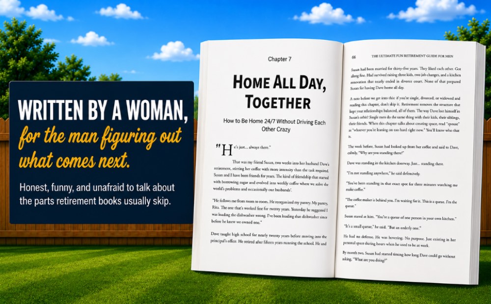 An open spread of the book showing Chapter 7, 'Home All Day, Together'
